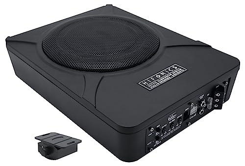 Hifonics VRX1000A, Aktiv-Subwoofer mit 300 W max., 10 Zoll, Bass-Boost bis 12dB, Lowpass 50-150 Hz, Auto Turn-On