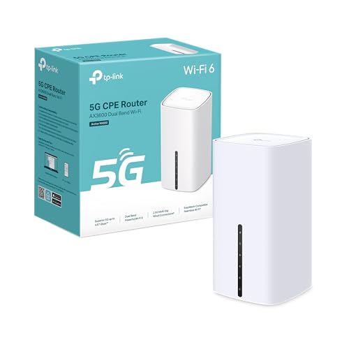 TP-Link Archer NX600, 5G LTE WLAN Router mit AX3600 Dualband Wi-Fi 6, 1 × 2,5G-Port + 2 × 1G-Ports, Web- und APP-Verwaltung, Plug-and-Play