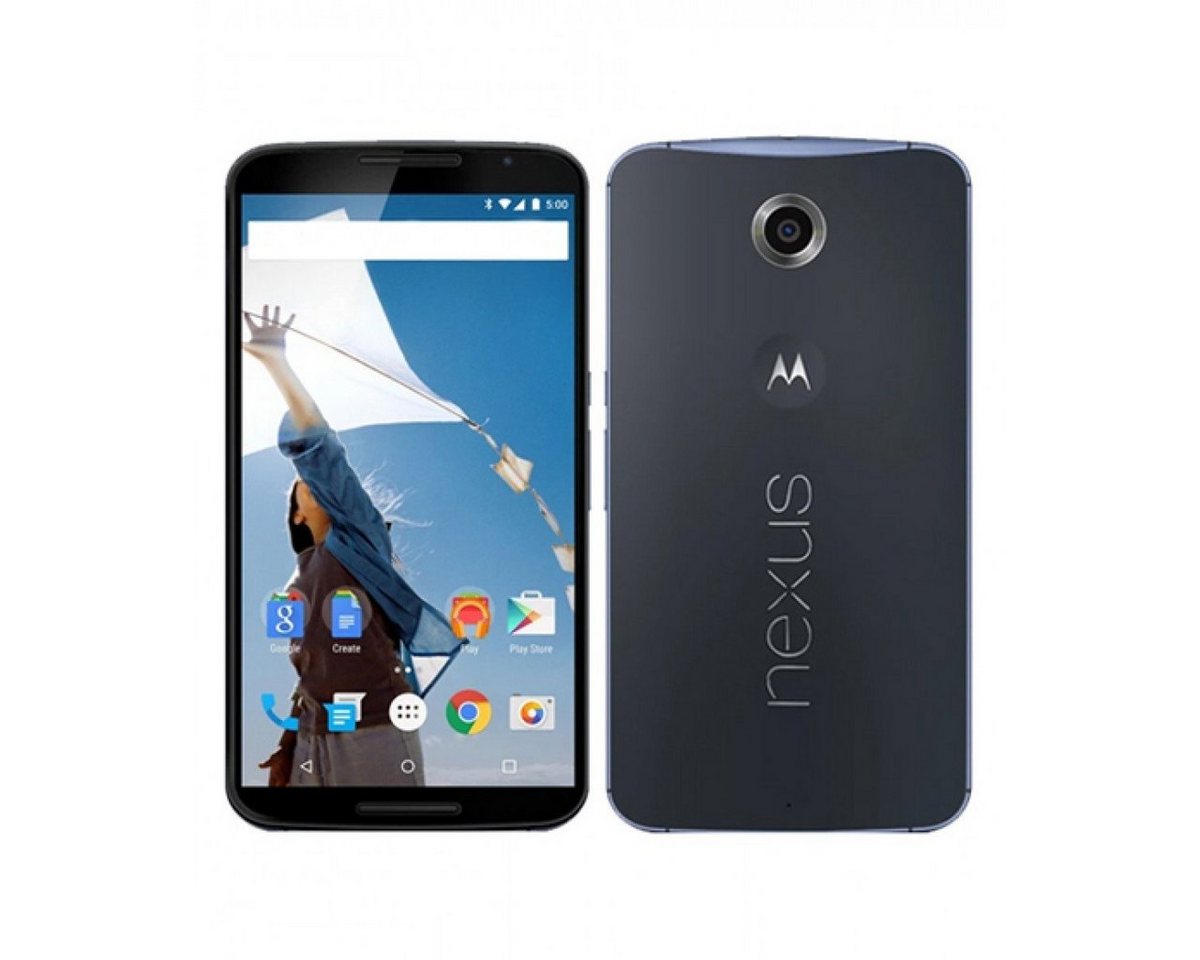 Motorola Nexus 6 XT1100 32 GB Dark Blue Smartphone mit 15,24 cm Display, 13 MP Kamera und Wireless Charging