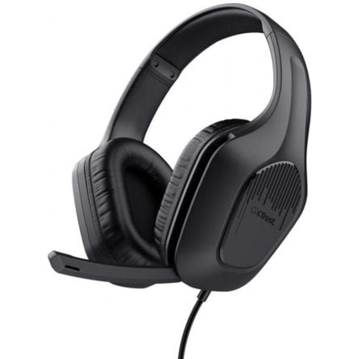 Trust ZIROX Headset Console, Kabelgebundenes Gaming Headset mit integriertem Mikrofon, Schwarz