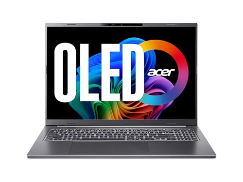 Acer Aspire 16 AI OLED, 16" Notebook mit Intel Core Ultra 7 258V, 32 GB RAM, 1 TB SSD, grau
