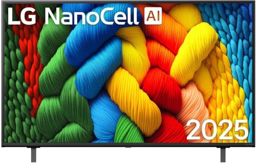 LG 50NANO80A6B, 50 Zoll 4K NanoCell AI TV mit α7 Gen8 4K AI Prozessor, webOS 25 und Filmmaker Mode
