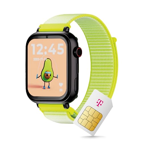 Deutsche Telekom SaveFamily SaveWatch+ Kinder Smartwatch mit GPS, Anruf Funktion, SOS, Schulmodus und Telekom SIM-Karte - Schwarz