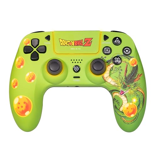 FRTEC DRAGON BALL Z SHENRON Wireless Controller mit RGB-LED-Licht, kompatibel mit PC und PS4, Bluetooth-Gamepad, 950-mAh-Akku, 10 Stunden Akkulaufzeit