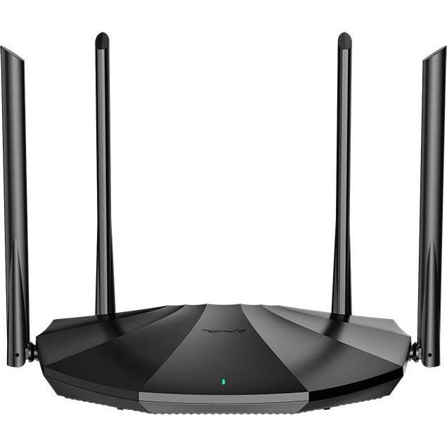 Tenda TX2 Pro Wireless AX1500 Router, 802.11ac/a/b/g/n/ax, 1500 Mb/s, GWAN, GLAN, WiFi 6, Schwarz
