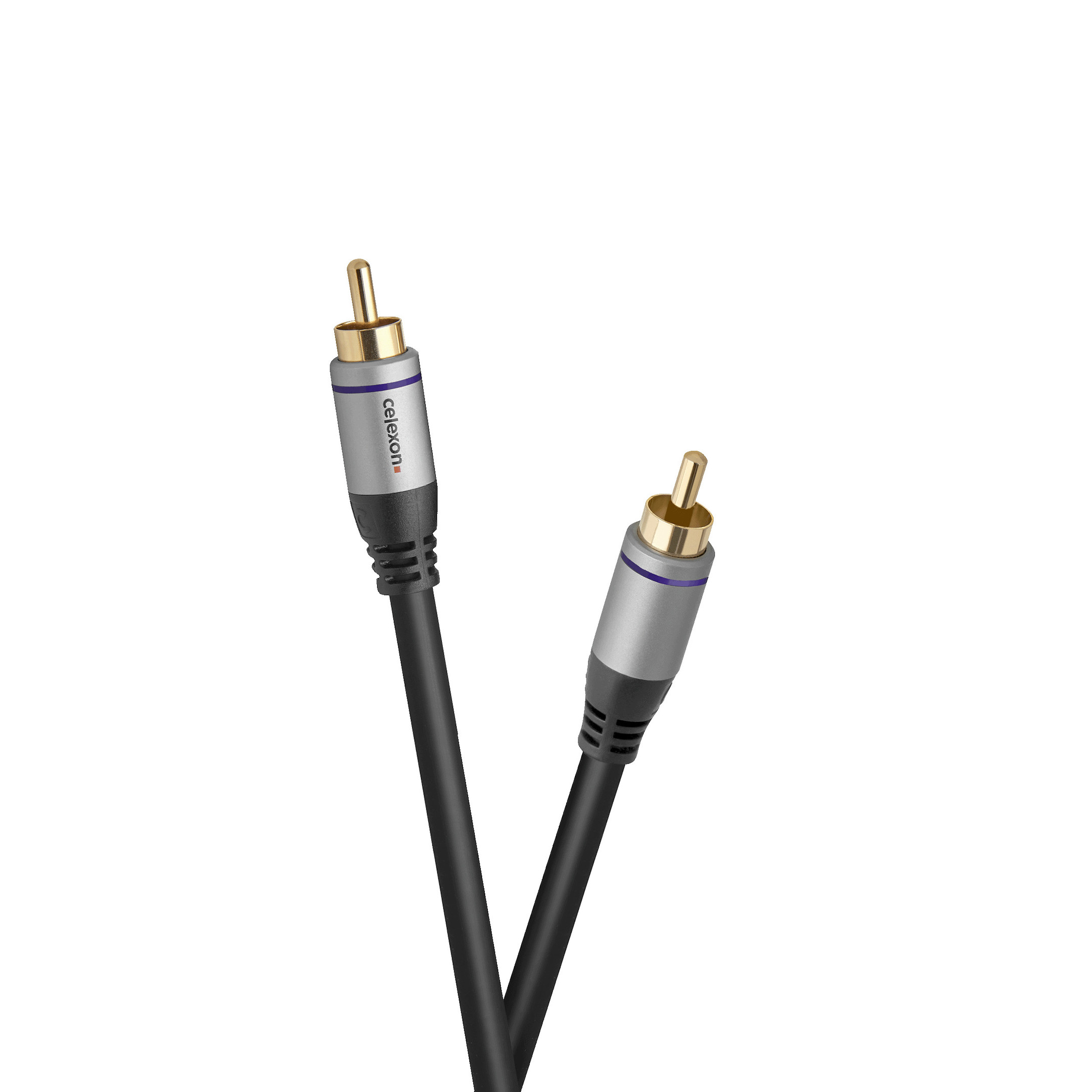 celexon Cinch Digital Audiokabel 2,0m - Professional Line, 3-fach geschirmt, vergoldete Kontakte, schwarz