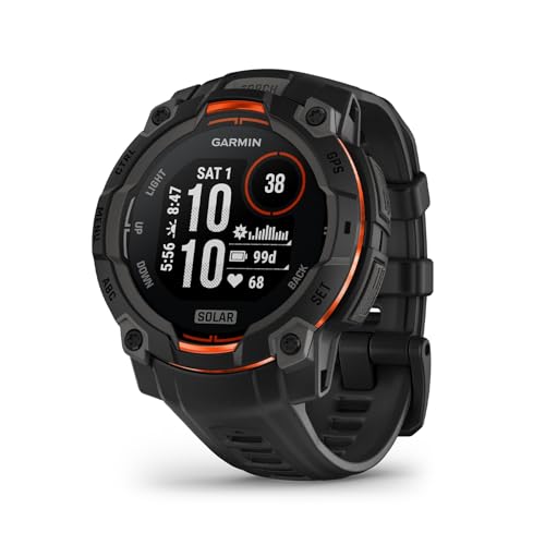 Garmin Instinct 3 Solar, GPS-Multisport-Smartwatch (45 mm) mit langer Akkulaufzeit und kontaktloser Bezahlfunktion