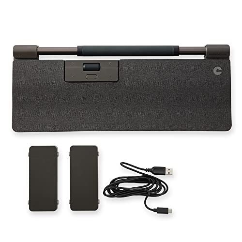 Contour RollerMouse Pro | Kabelmaus | Großer Handballenauflage | Ergonomische PC Maus | Kabelgebundene Maus | Schmerzlinderung | 6 programmierbare Tasten | 2800 DPI | Für Windows & macOS | Dunkelgrau