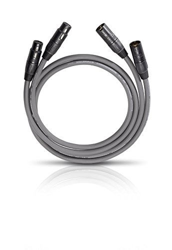 OEHLBACH NF 14 Master X - hochwertiges NF-Audiokabel mit XLR-Stecker, symmetrisch aufgebaut, SPOFC (versilbert) - 2 x 5m anthrazit