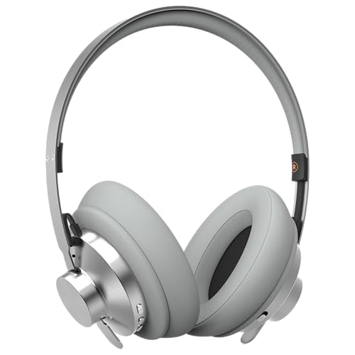 ECHO Head Band Kopfhörer, kabellos, ANC, Grau Metall – hochwertige Klangqualität, bis zu 30 Stunden Akkulaufzeit, Freisprechmodus
