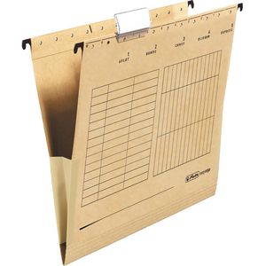Herlitz Hängetaschen 10843373, UniReg easy orga A4, natronbraun, Karton, 25 Stück