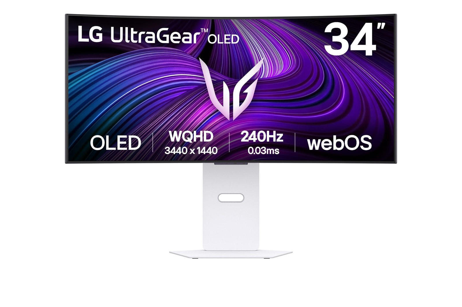 LG UltraGear™ 34GX90SA-W, 34" OLED curved Smart-Gaming-Monitor mit 240 Hz, webOS und LG AI