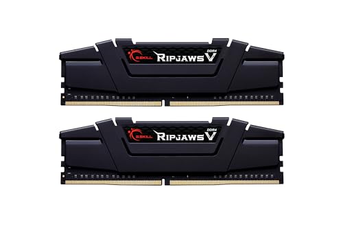 G.Skill RipJaws V Series F4-3600C16D-16GVKC Arbeitsspeicher (16 GB (2 x 8 GB), 288-polig SDRAM PC4-28800 DDR4 3600 CL16-19-39, 1,35 V, Dual Channel Desktop Speicher Modell F4-3600C16D-16GVKC - Preisvergleich
