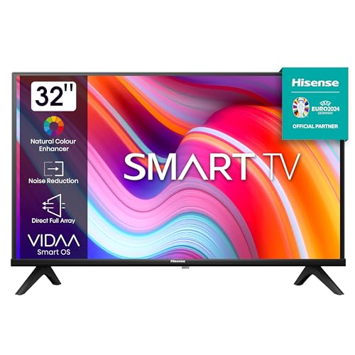 Hisense 32A4K HD VIDAA Smart TV, 32 Zoll, mit Sport IA, Game-Modus, Dolby DTS HD Sound, Natural Colour Enhancer, VIDAA U6, hohe Kontraste, Sharing-Funktion (Neu 2023)