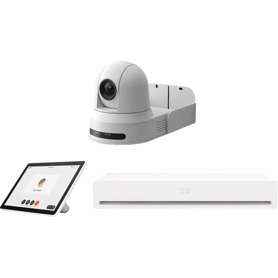 Cisco Room Kit Pro, Gruppen-Videokonferenzsystem mit PTZ 4K Kamera, 60 fps, 20x optischem Zoom, graue Ausführung