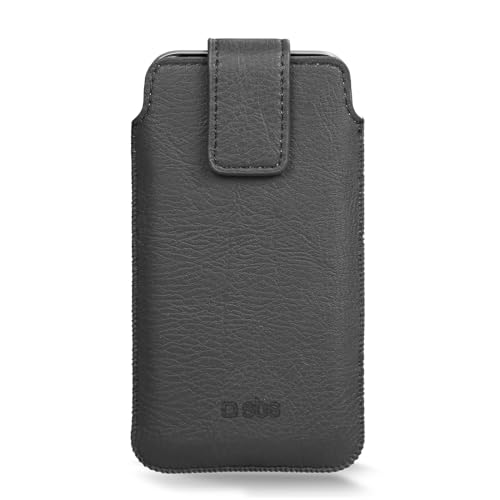 SBS Universal Holster Case, für Smartphones bis 6,8“, mit Magnetverschluss und einfachem Auszugssystem, schwarz