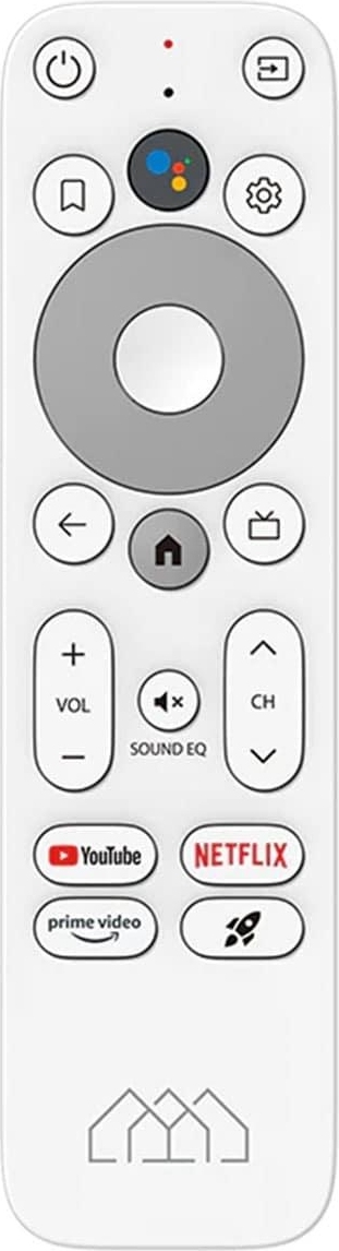 Homatics Box Fernbedienung weiß, für Homatics Box Q/R, Dongle Q/R, Bluetooth RCU, mit YouTube- und Netflix-Shortcut-Tasten