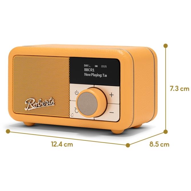 Roberts Revival Petite 2, DAB+/FM Radio mit Bluetooth, tragbar, gelb