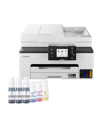 Canon MAXIFY GX2050, 4-in-1 Tintenstrahldrucker mit WLAN, ADF, Duplexdruck, 250 Blatt Kassette und 6 x Tintenflaschen, DIN A4