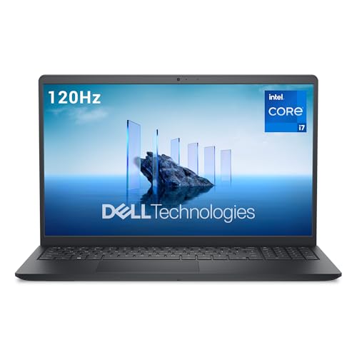 Dell 15 Laptop DC15250, 15.6" FHD (1920 x 1080) 120Hz, Intel Core i7-1355U, 16GB RAM, 512GB SSD, Windows 11 Home, QWERTZ Backlit Keyboard - Schwarz