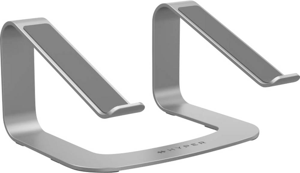 HYPER HS1110GYGL Notebook-Ständer, ergonomischer Laptop-Ständer aus Aluminium, 5,6 Zoll hoch, rutschfest, für Laptops bis 16 Zoll, grau