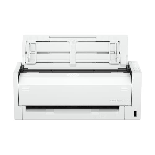 HP ScanJet Pro 4200 s1, ADF Duplex-Scanner für A4 mit 600 DPI, 40 ppm, Blau und Weiß