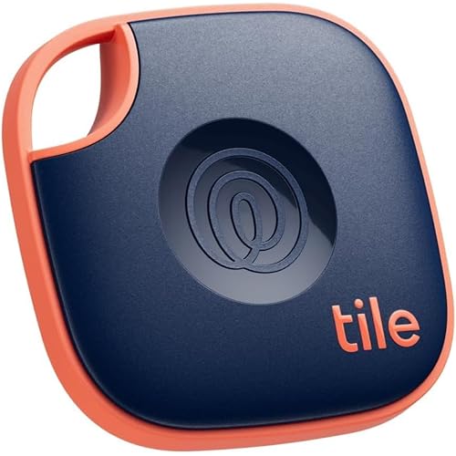 Tile Mate (2024) Bluetooth-Tracker, Schlüssel- und Gegenstandsfinder, iOS- & Android-kompatibel, 1er-Pack (Navy Blaze)