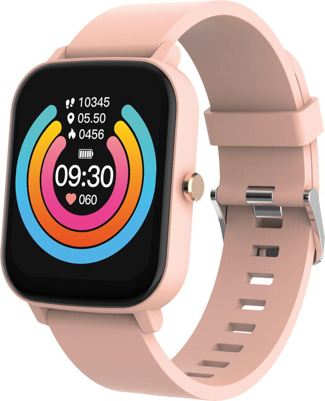 FOREVER Maxlife Smartwatch MXSW-110, Bluetooth Smartwatch für Damen mit 22 Sportmodi, puderrosa, IP67 wasser- und staubresistent