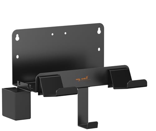 my wall Wandhalter für Media Player - HZ52L, für Spielekonsolen und Zubehör, Apple TV Box und Amazon Fire Box kompatibel, Wandhalterung für Magenta TV Receiver, Router Halterung, silber