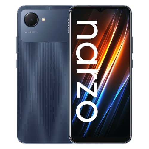 realme Narzo 50i Prime 3+32GB - Starker 5000-mAh-Akku, 16,5 cm (6.5'') Vollbildschirm, Unisoc Octa-Core-Prozessor T612, 8,5 mm ultradünn, Dark Blue, ohne Netzteil