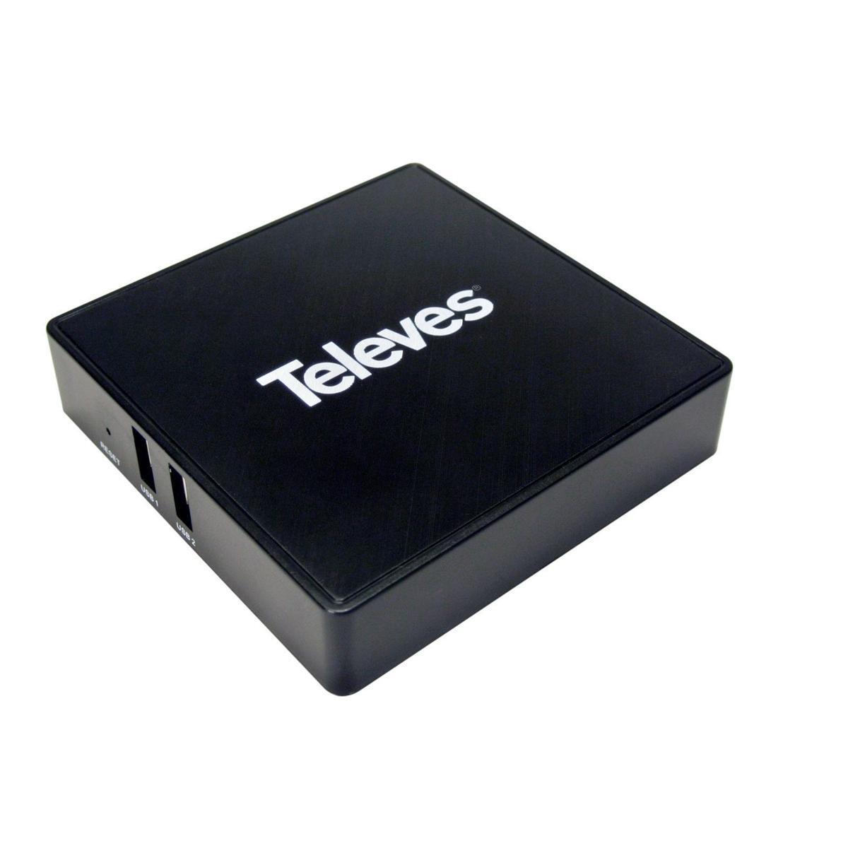 Televes Interaktiver IPTV Receiver Nemesis V2, HD mit USB & HDMI, AOSP-basierte Plattform, geringe Leistungsaufnahme 5 W