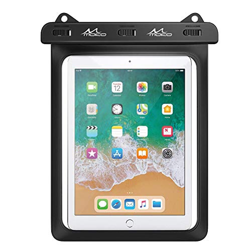 MoKo wasserdichte Tasche für 12" Geräte, Tablet Schutztasche Kompatibel mit iPad 9/8/7 10.2, iPad Pro 11 M1, iPad Air 5/4 10.9, Galaxy Tab A7 10.4, S7 11, S6/S6 Lite, MatePad New 10.4, Schwarz