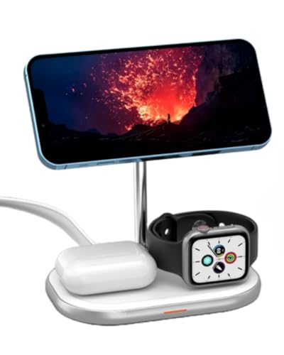 Energizer WCP303 Ladegerät für Mobilgeräte Kopfhörer, Smartphone, Smartwatch Weiß USB Kabelloses Aufladen Schnellladung Drinnen