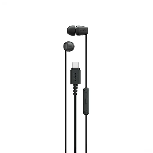 Sony IER-EX15C, Kabelgebundene In-Ear Kopfhörer für Anrufe und Musik, 3 g, Schwarz