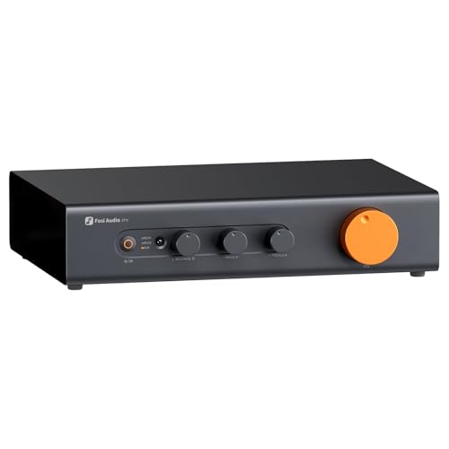 Fosi Audio ZP3 Symmetrischer Vorverstärker mit 2 RCA/XLR Eingängen, RCA/XLR/Sub-Out, HPF Hochpassfilter und Tone Control für 2.0/2.1 Home Audio System