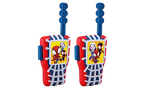 eKids Spidey Walkie-Talkie-Set, Mehrfarbiges Walkie-Talkie für Kinder mit einfachem Bedienungssystem