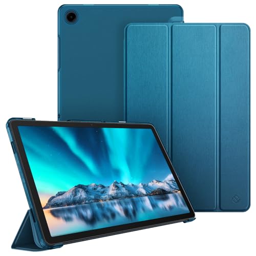 Fintie Hülle für Samsung Galaxy Tab A11+ Plus 11" 2025 / Tab A9+ Plus 11 Zoll 2023, Ultradünn mit Translucent Rückseite, Pfauenblau