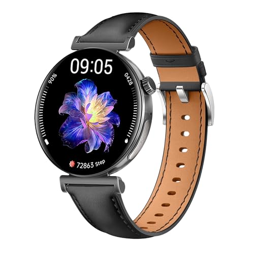 Knauermann PRO 3 Mini (2024) Schwarz - Gesundheitsuhr Smartwatch mit EKG, HRV, SOS-Funktion, AMOLED-Display, BT, Schlafapnoe, Edition 1, 14-24, rund