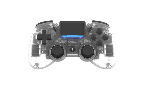 Retro Fighters Mantis Mini Bluetooth Controller, kabelloser Gaming-Controller mit Hall-Effekt-Technologie, transparent für PS4 und PC
