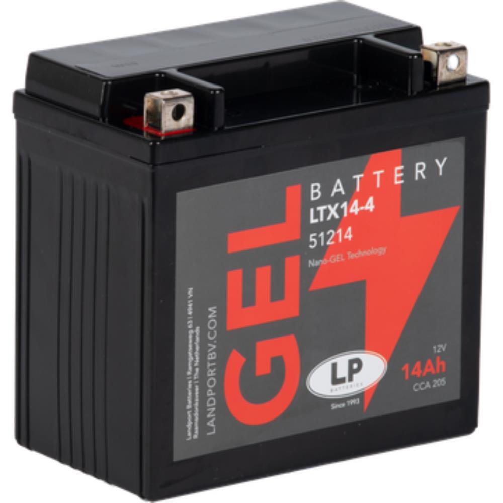 Landport MG LTX14-4, Motorradbatterie 12V 14Ah, geltechnologisch, aktiviert, auslaufsicher, 205A Kaltstartstrom