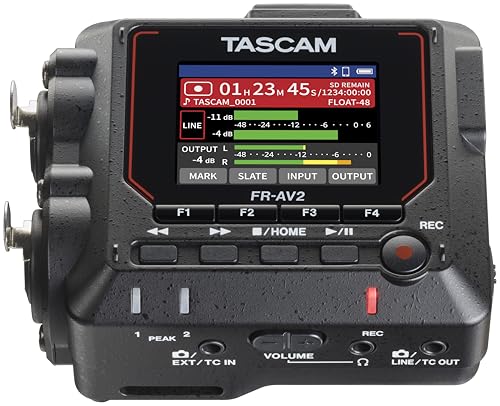 Tascam FR-AV2, 2-Kanal Feldrecorder mit 192 kHz Aufnahme, Bluetooth-Monitoring und XLR/TRS Eingängen