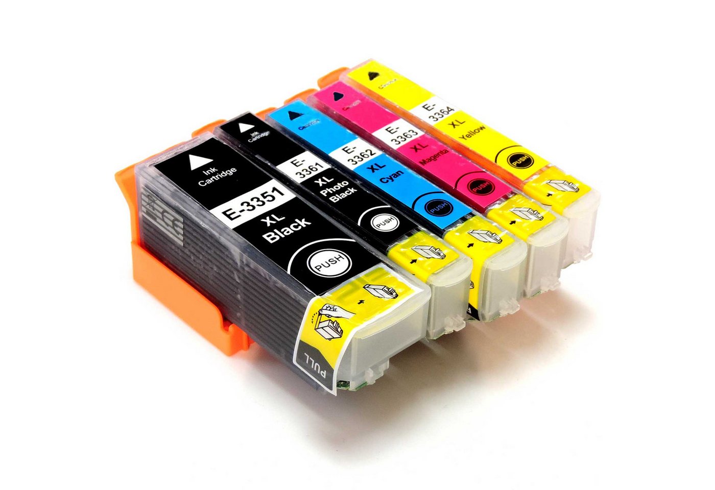 D&C 5er Set Tintenpatronen kompatibel mit Epson Expression Premium XP-830 (33XL), Schwarz, Photoschwarz, Cyan, Magenta, Gelb, hohe Seitenreichweite bis 650 Seiten