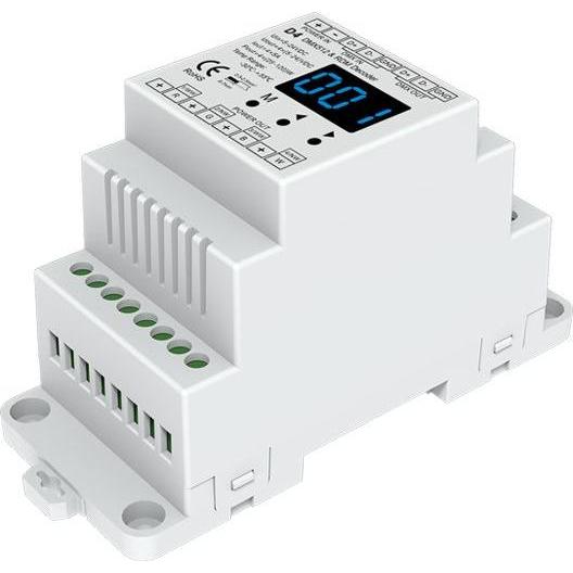 Dotlux DOTL Dimmer, Lichtsteuerung mit digitalem Zahlen-Display, DMX-RDM-Funktion, kompatibel mit RGB/RGBW-LED-Streifen, 12-24V