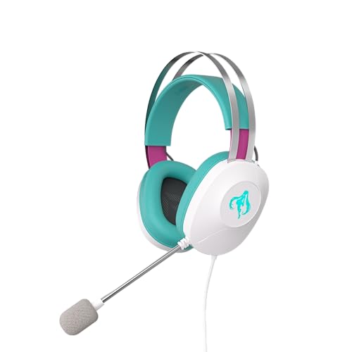 ASUS TUF Gaming H1 Gen II Hatsune Miku Edition, kabelgebundenes Gaming-Headset mit 40mm Essence Treiber, Virtual 7.1 Surround Sound, TeamSpeak-zertifiziertem Mikrofon, leicht 297g, für PC und PS5