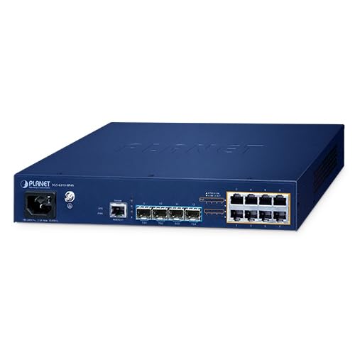 Planet 8-Port L3 PoE+ Managed Switch SGS-6310-8P4X, Netzwerk Switch mit 8 Ports und PoE+ Unterstützung