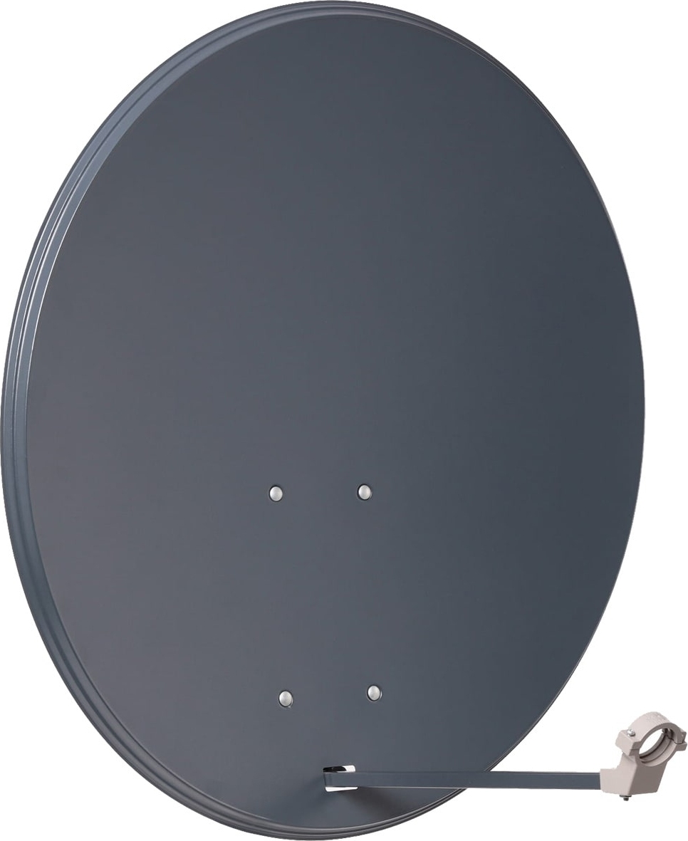 Opticum Red X80, Satellitenantenne aus Stahl 80cm in Anthrazit mit hohem Empfang und einfacher Montage