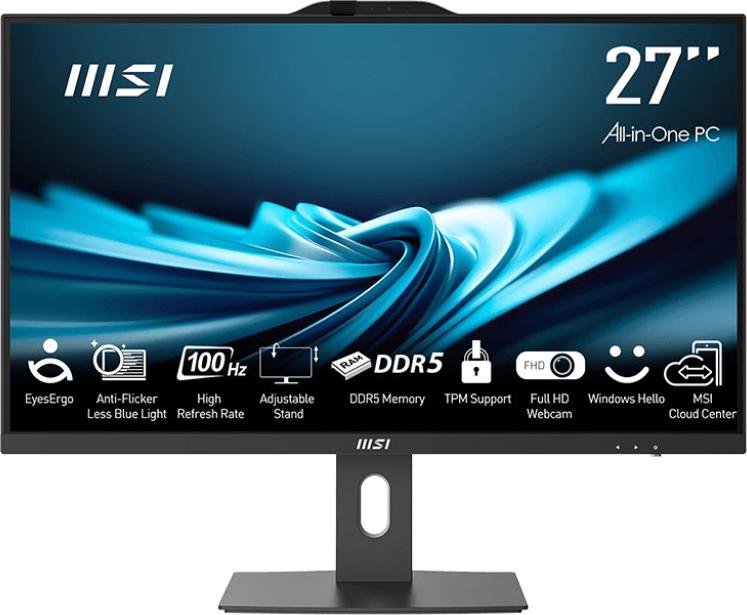 MSI Pro AP272P 14M, All-in-One-PC mit Intel® Core™ i5-14400, 27 Zoll Full HD, 16 GB DDR5, 512 GB SSD, Schwarz, Wi-Fi 6E