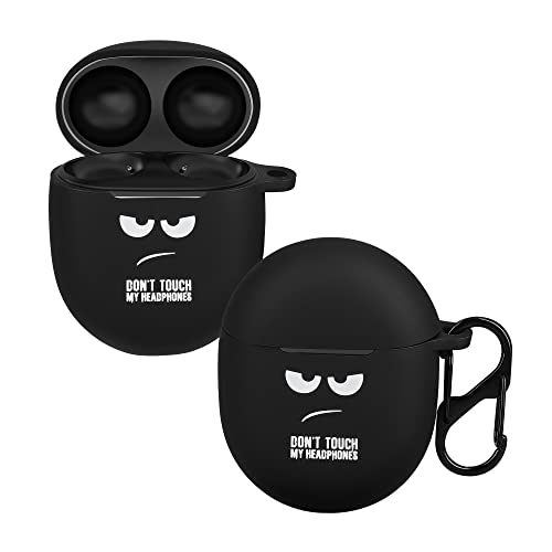 kwmobile Hülle kompatibel mit Google Pixel Buds Pro Hülle - Silikon Kopfhörer Schutzhülle Case Cover Weiß Schwarz Schwarz