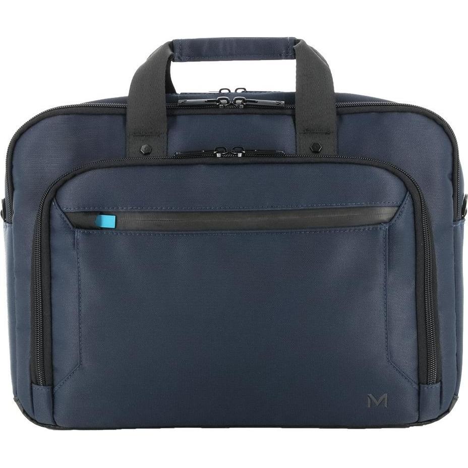 Mobilis EXECUTIVE 4 TWICE BRIEFCASE, Notebooktasche für 14-16 Zoll Laptops, Blau, 40% Recyclingmaterial, wasserabweisend, mit Trolley-Schlaufe und geräumigen Fächern