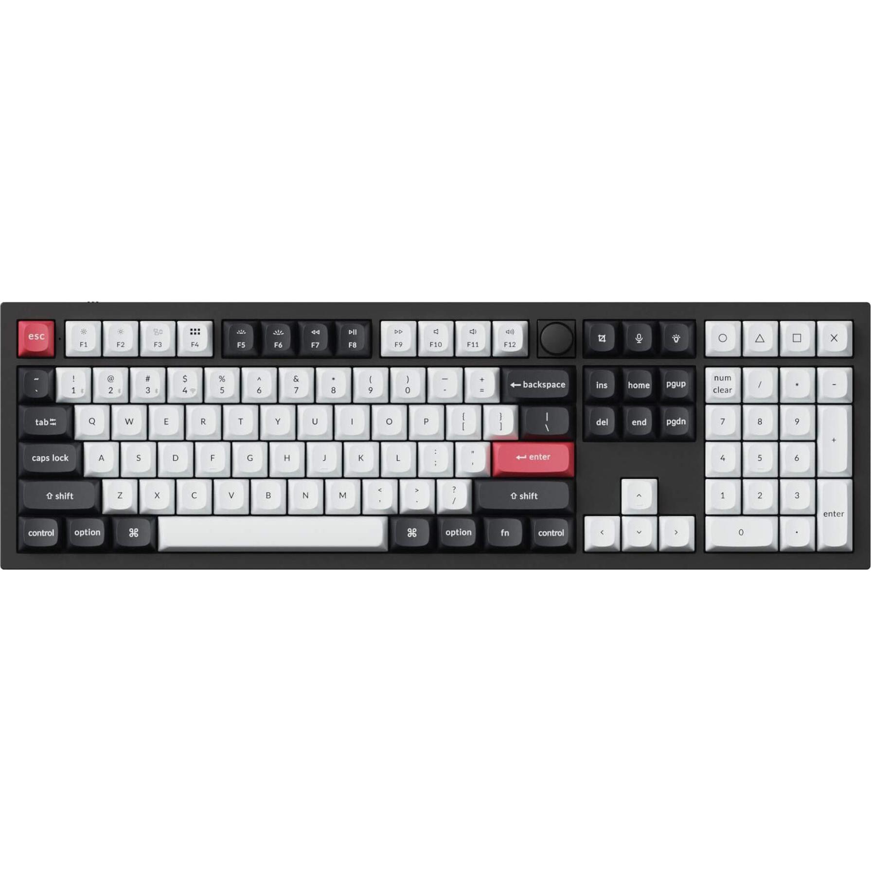 Keychron Q6 HE, 100% Tastatur mit magnetischen Hall-Effekt Switches, kabelgebunden und kabellos, Schwarz